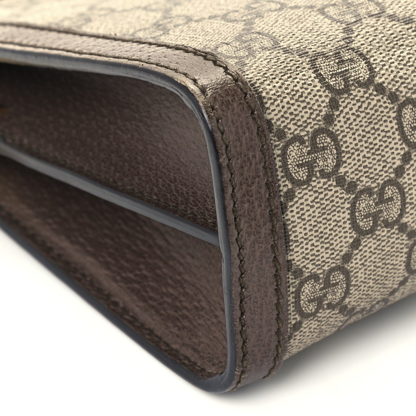 GG Supreme Monogram Web Small Ophidia Chain Shoulder Bag Brown