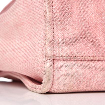 Chanel Canvas Large Deauville Tote Pink 10 of 14