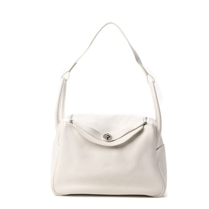 Hermes Taurillon Clemence Lindy 30 White 1 of 9
