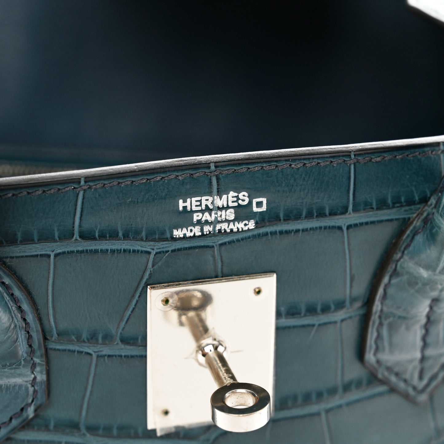 Matte Alligator Birkin 30 Bleu Tempete