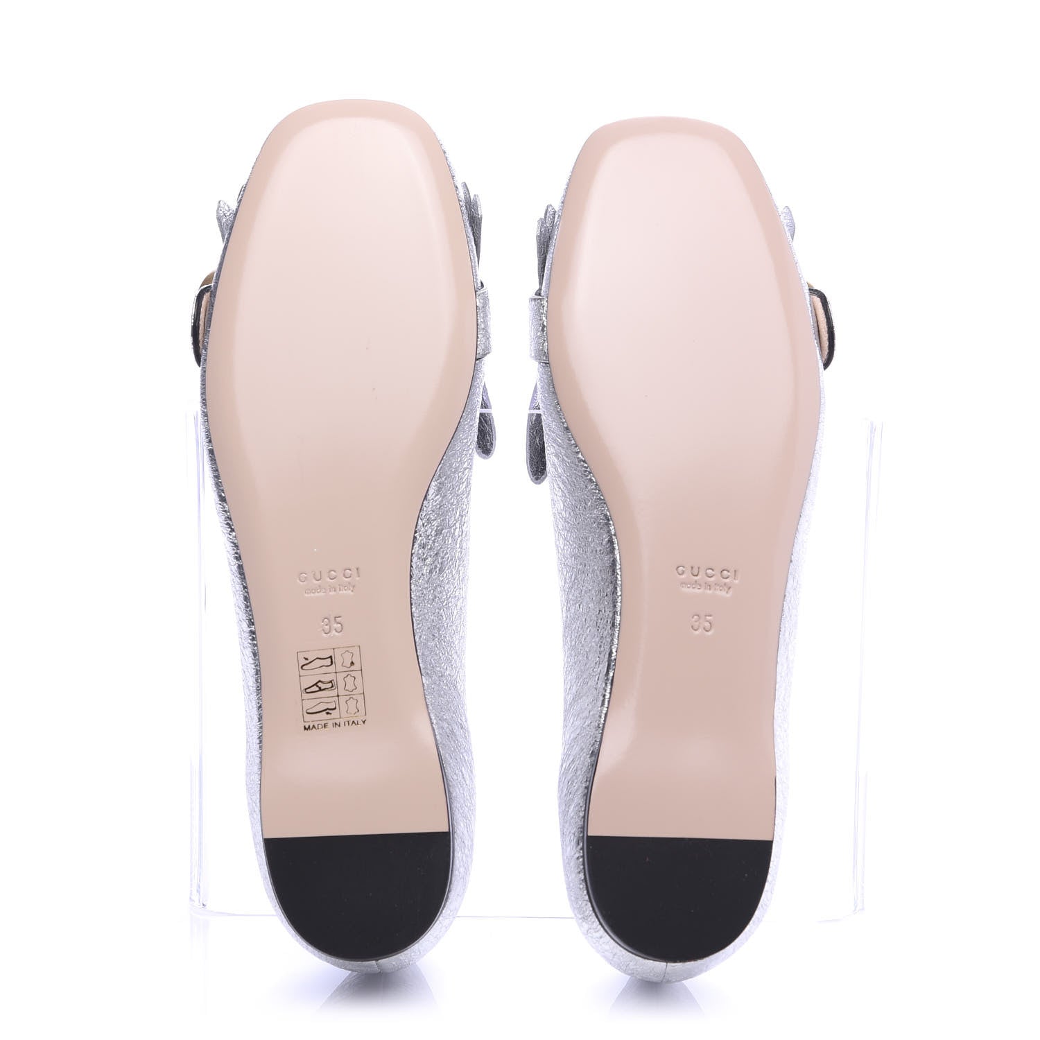 Gucci Galassia GG Marmont Fringe Flats 35 Argento 5 of 9