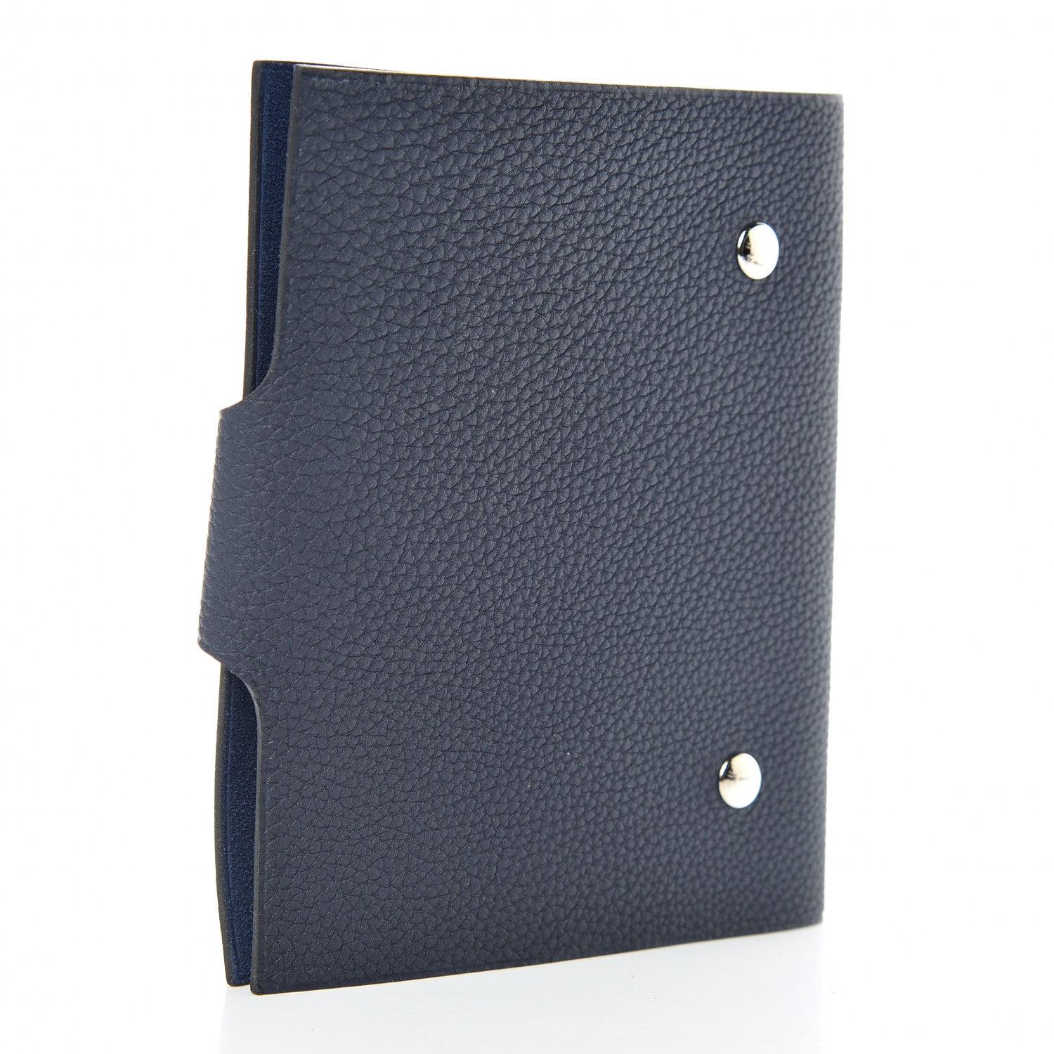Hermes Taurillon Clemence Ulysse PM Notebook Cover Bleu Nuit 3 of 7