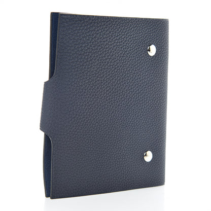 Hermes Taurillon Clemence Ulysse PM Notebook Cover Bleu Nuit 3 of 7