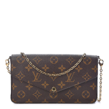 Louis Vuitton Monogram Pochette Felicie Chain Wallet Fuchsia 1 of 12
