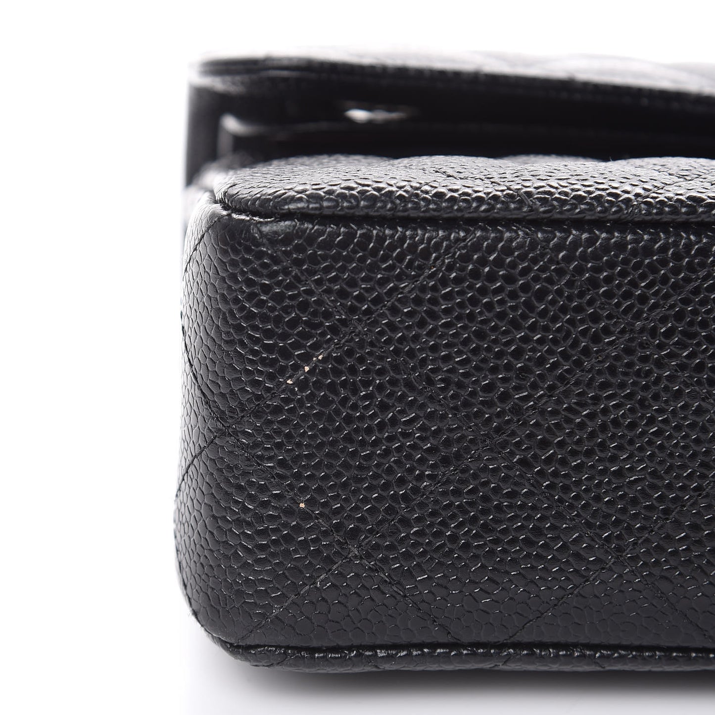 Caviar Quilted Small Double Flap Black