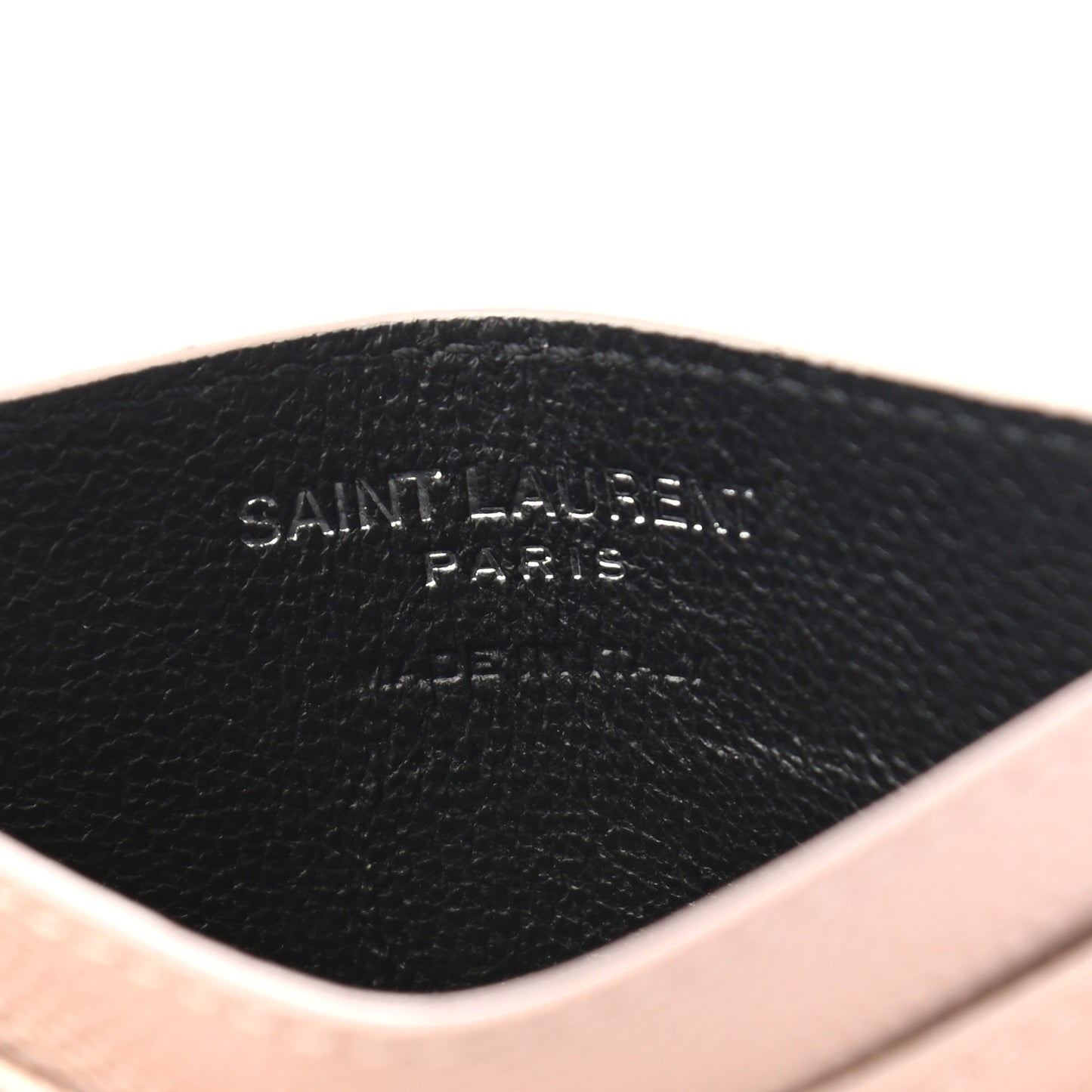 Grain De Poudre Matelasse Chevron Monogram Credit Card Case Pale Pink
