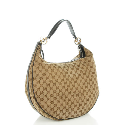 Gucci Monogram Large GG Twins Hobo Dark Brown 3 of 7