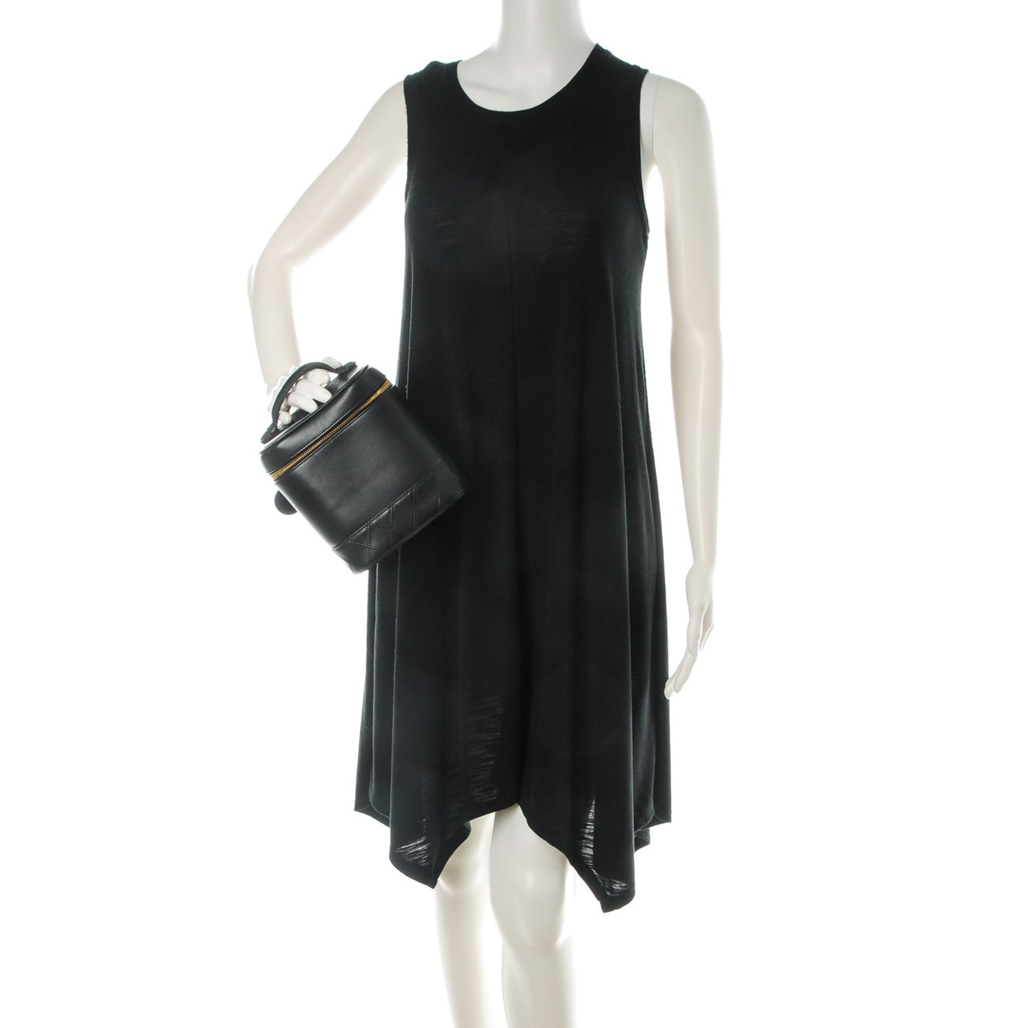 Lambskin Vanity Cosmetic Case Black