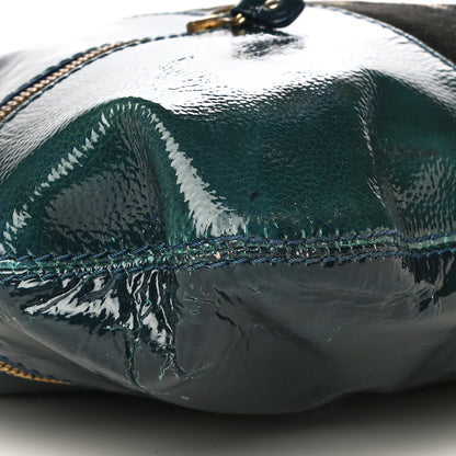 Jimmy Choo Patent Suede Mona Tote Green 5 of 23