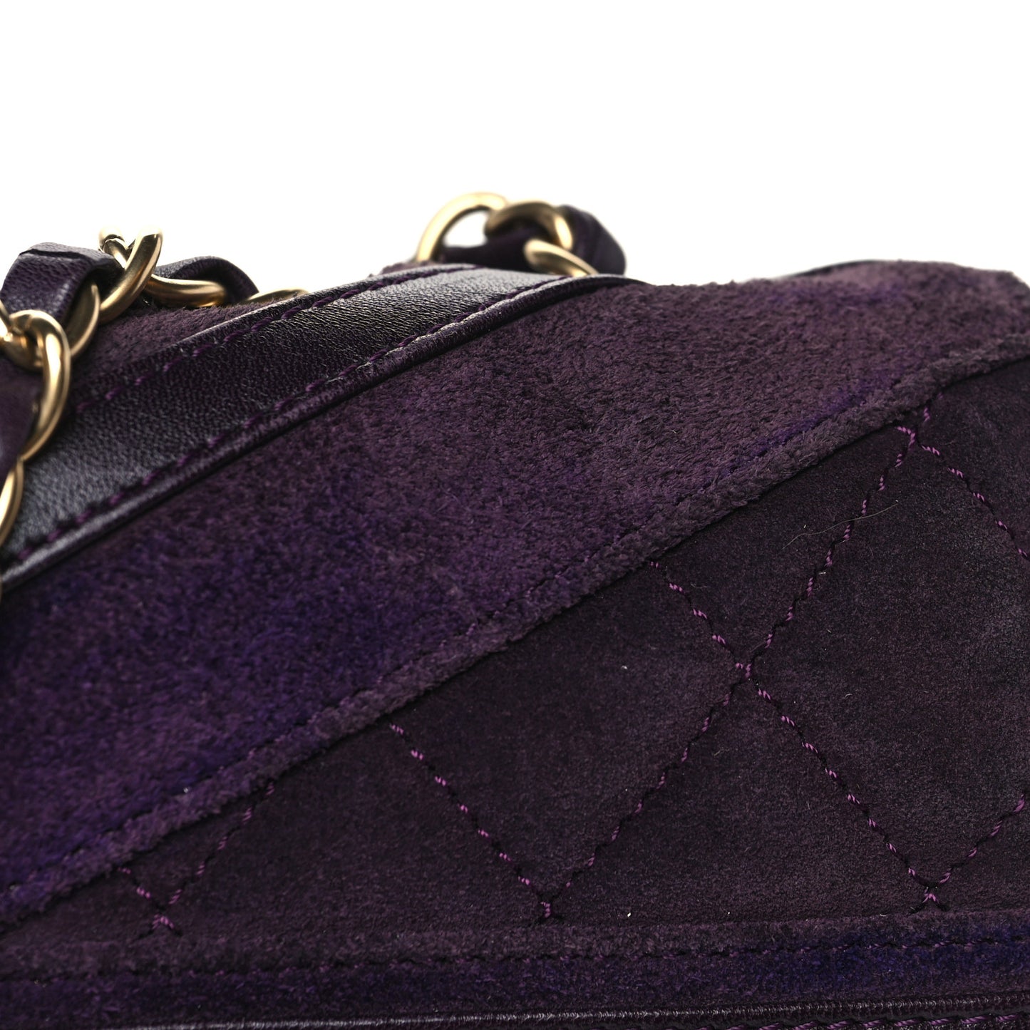Suede Union Jack Jumbo Mademoiselle Flap Purple