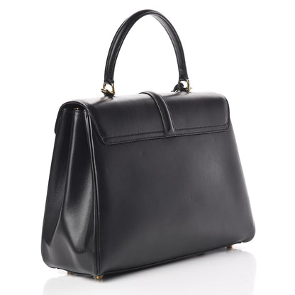 Celine Satinated Calfskin Medium 16 Top Handle Bag Black 3 of 15