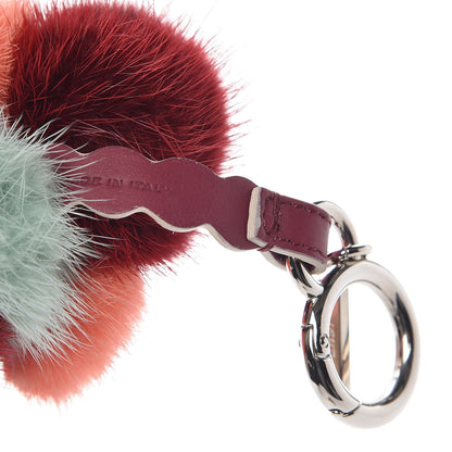 Fendi Mink Fur Calfskin Fun Fair Bag Charm Multicolor 3 of 4
