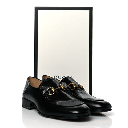 Gucci Goatskin Womens Horsebit Mid-Heel Loafers 38 Black 10 of 10