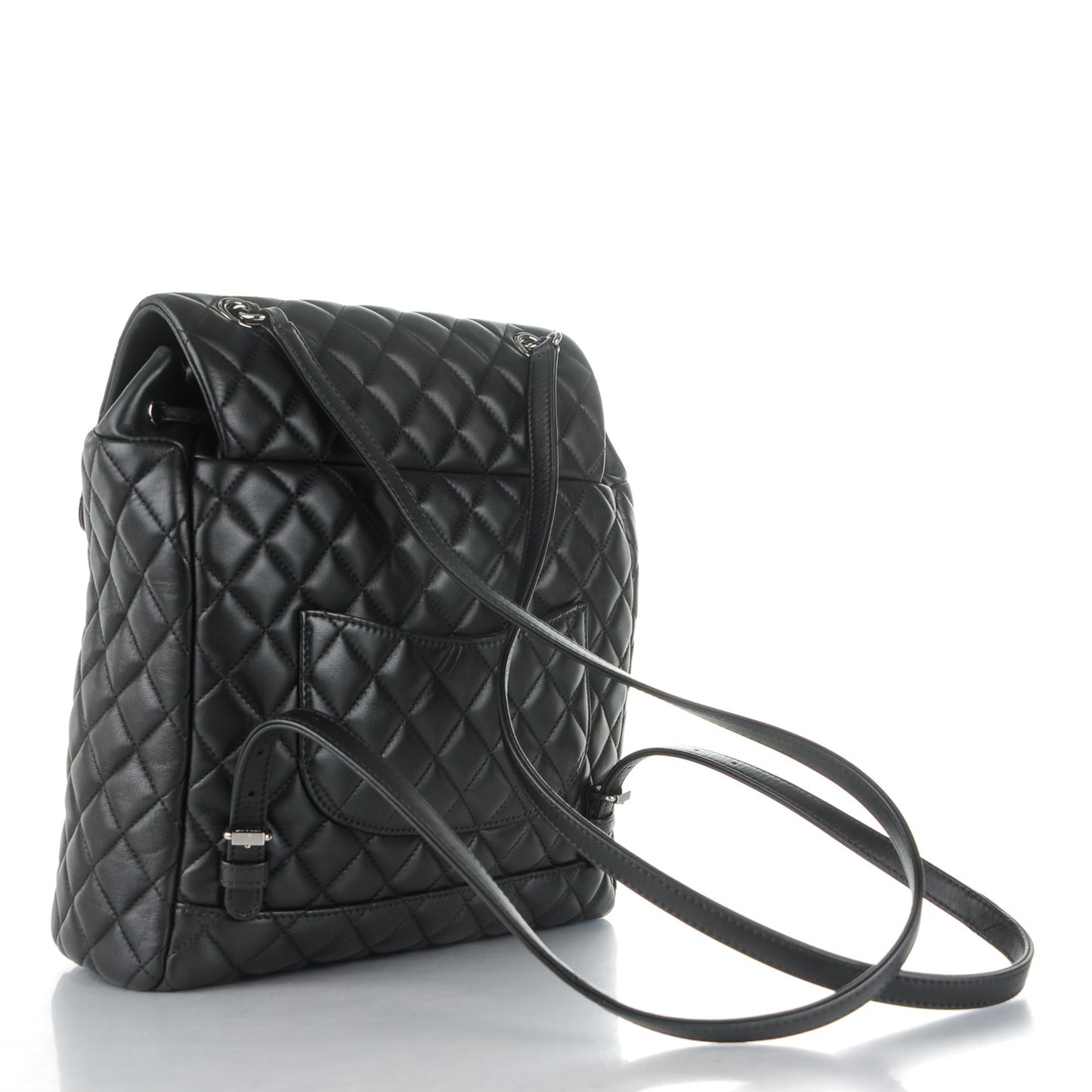 Lambskin Quilted Large Urban Spirit Backpack Black