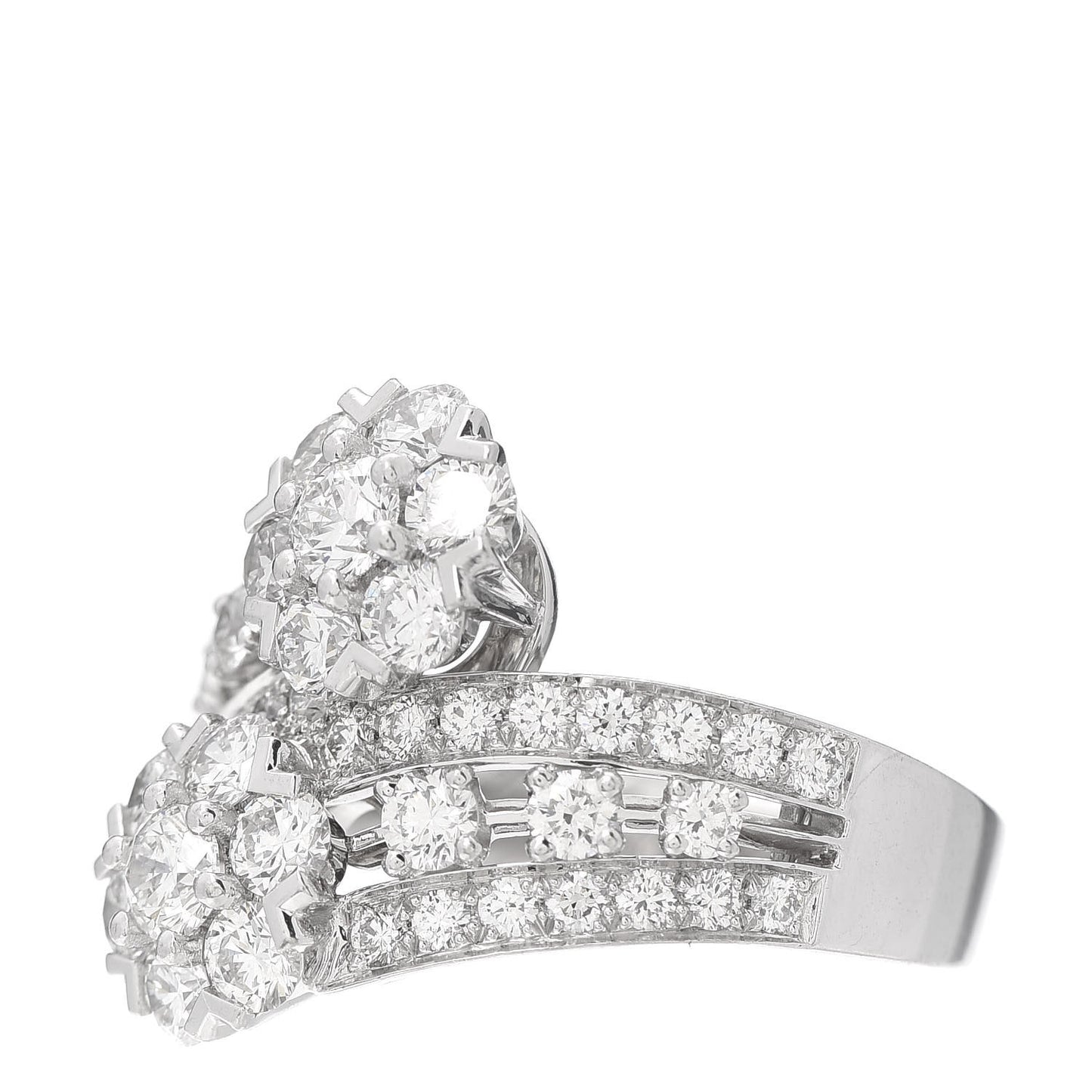 Platinum Diamond Snowflake Ring 57 8
