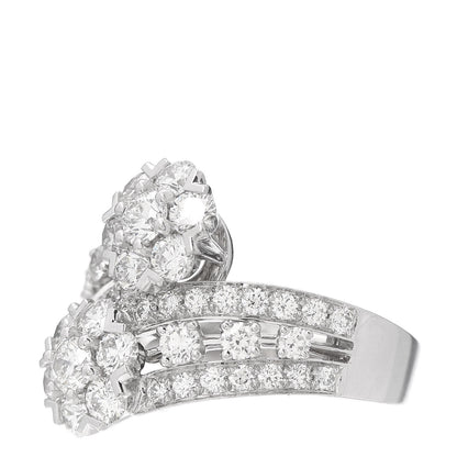 Van Cleef & Arpels Platinum Diamond Snowflake Ring 57 8 4 of 7