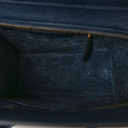 Celine Drummed Calfskin Micro Luggage Marine 5 of 8