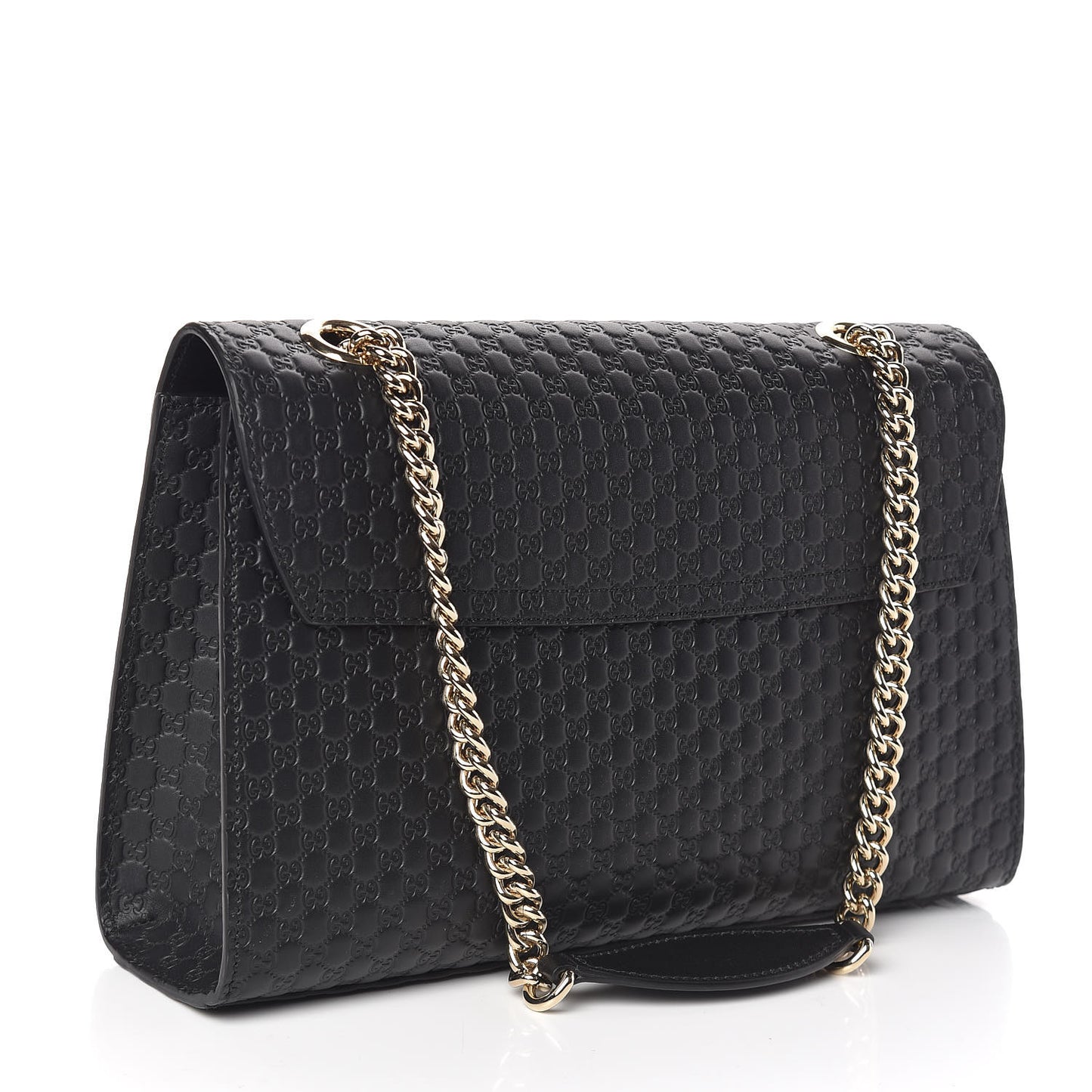 Microguccissima Medium Emily Chain Shoulder Bag Black