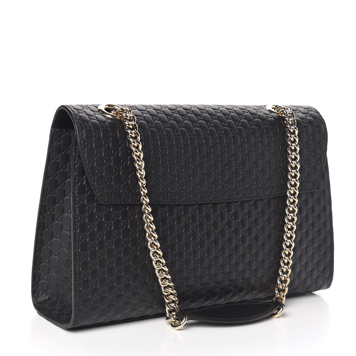 Gucci Microguccissima Medium Emily Chain Shoulder Bag Black 3 of 9