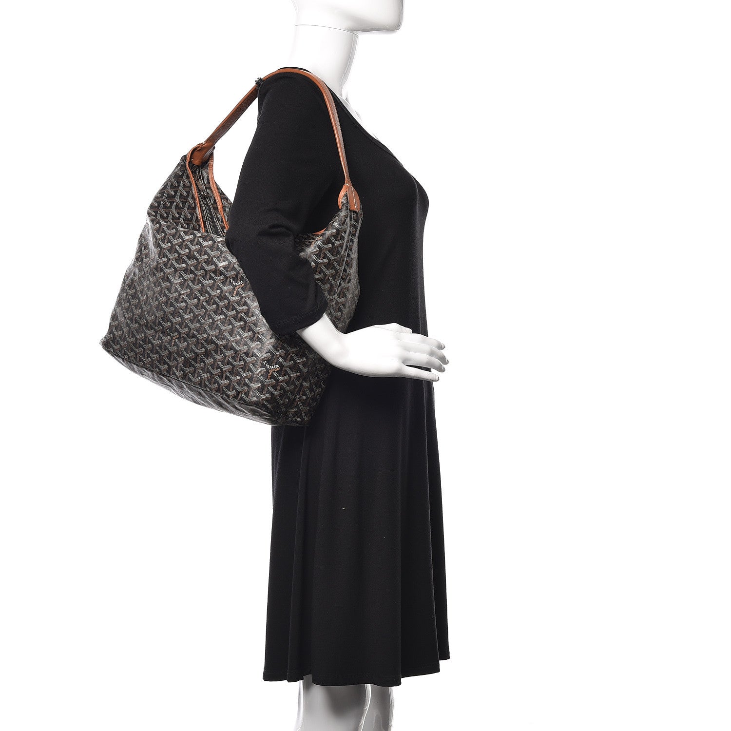 Goyard Goyardine Fidji Zip Hobo Black Gold 2 of 18