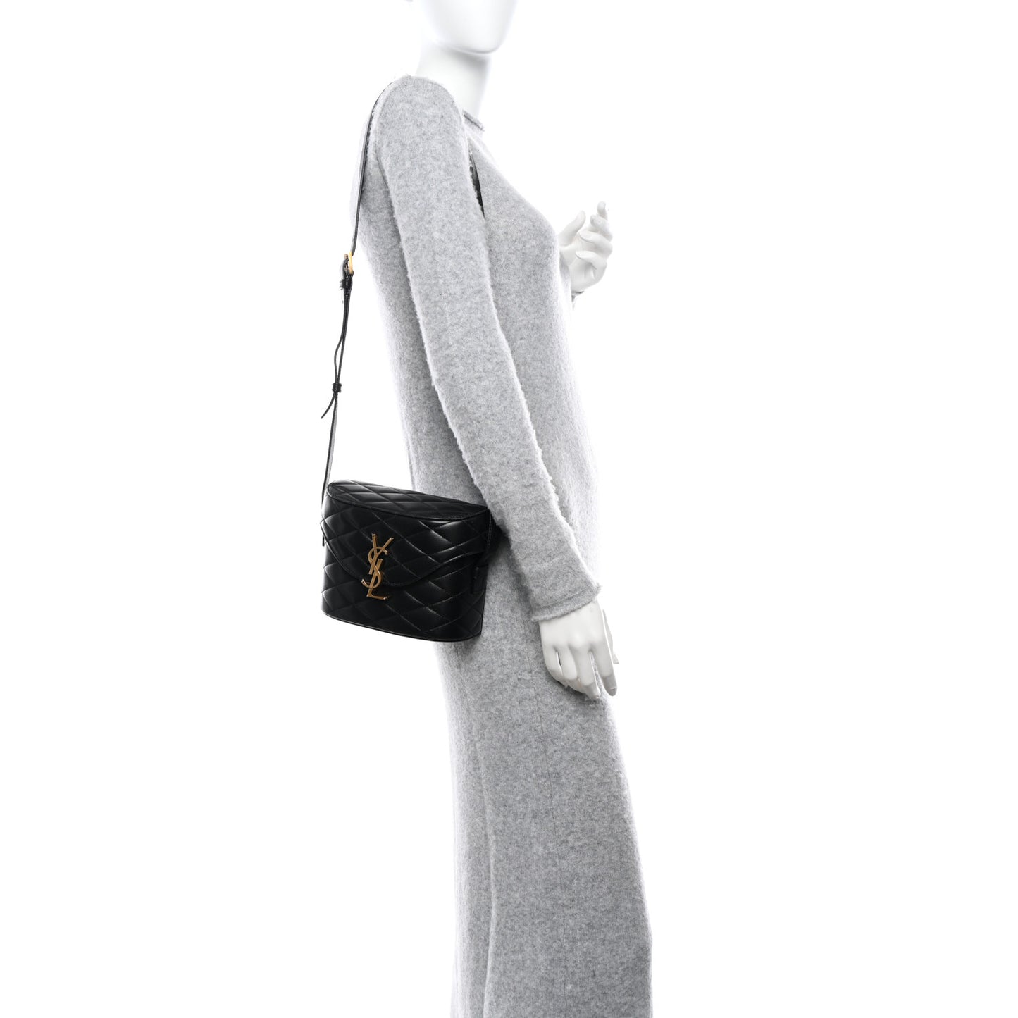 Lambskin Matelasse Monogram June Box Bag Black