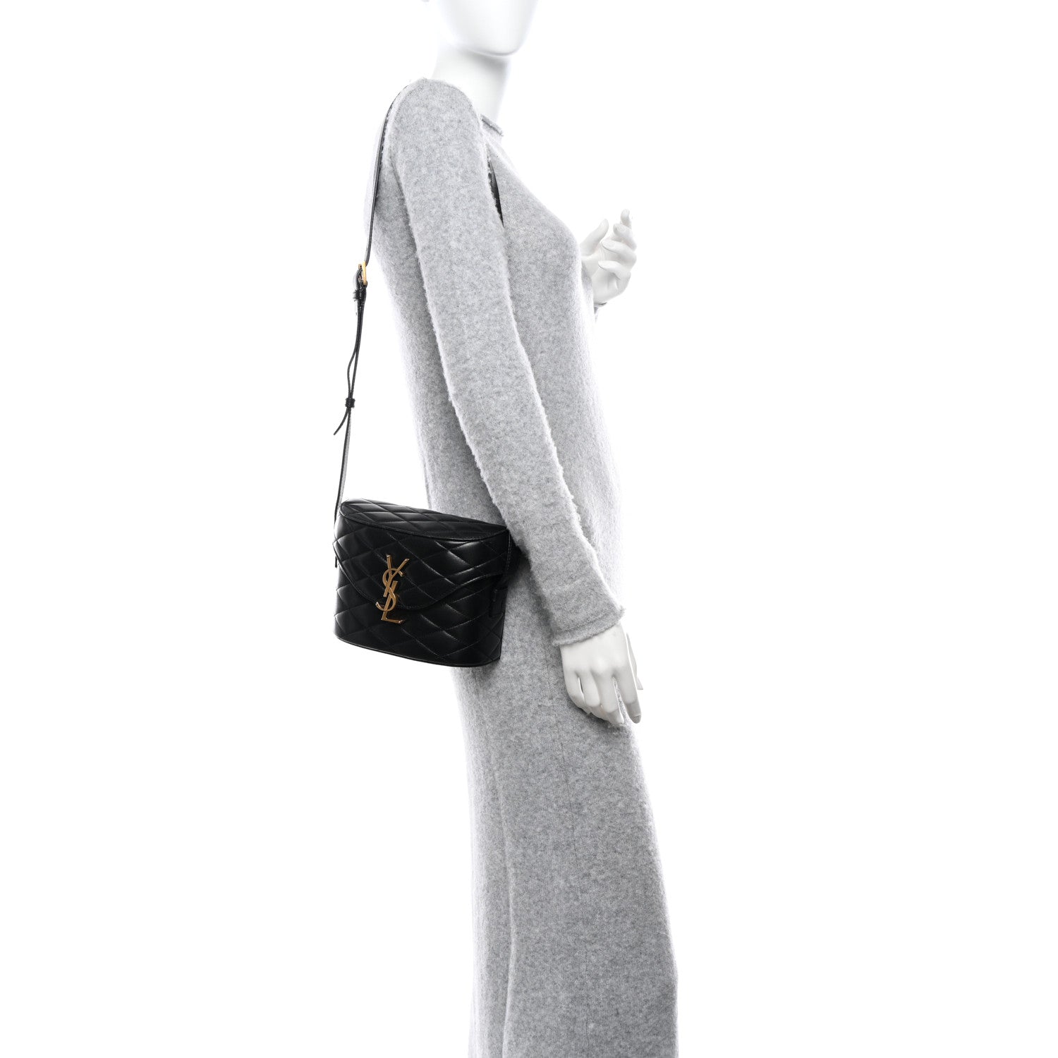 Saint Laurent Lambskin Matelasse Monogram June Box Bag Black 2 of 11
