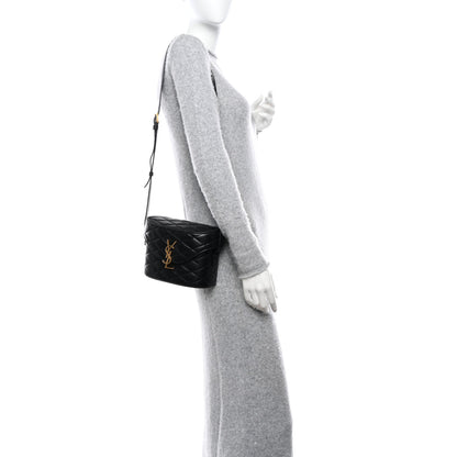 Saint Laurent Lambskin Matelasse Monogram June Box Bag Black 2 of 11