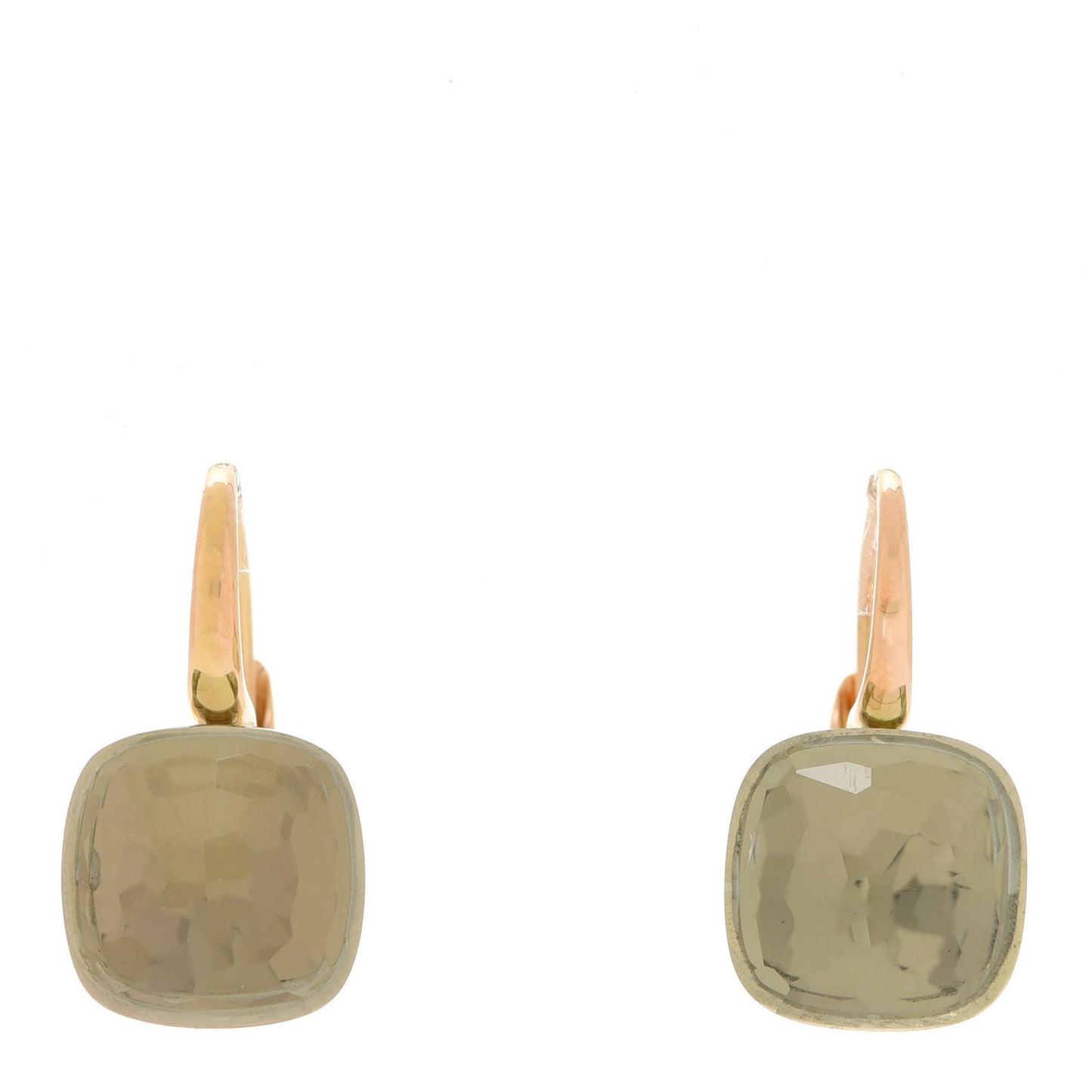 18K Rose Gold Prasiolite Classic Nudo Earrings