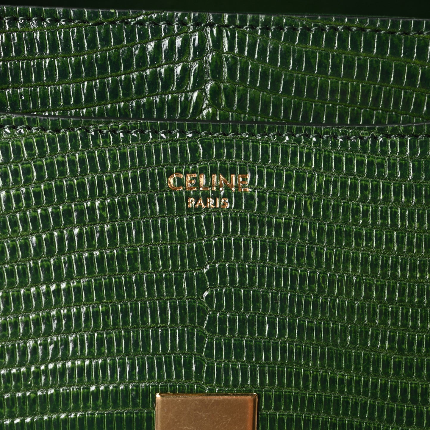 Lizard Small 16 Top Handle Bag Green