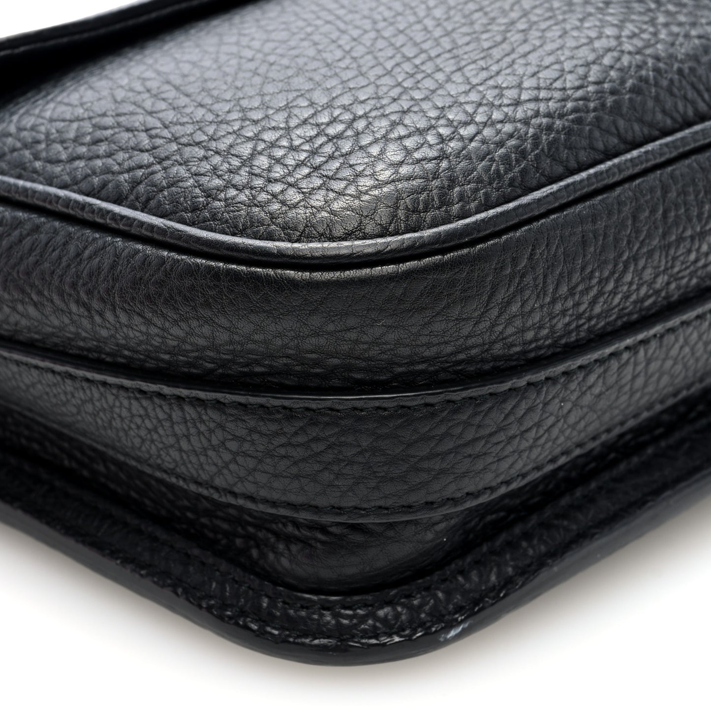 Grained Calfskin S Tube Black