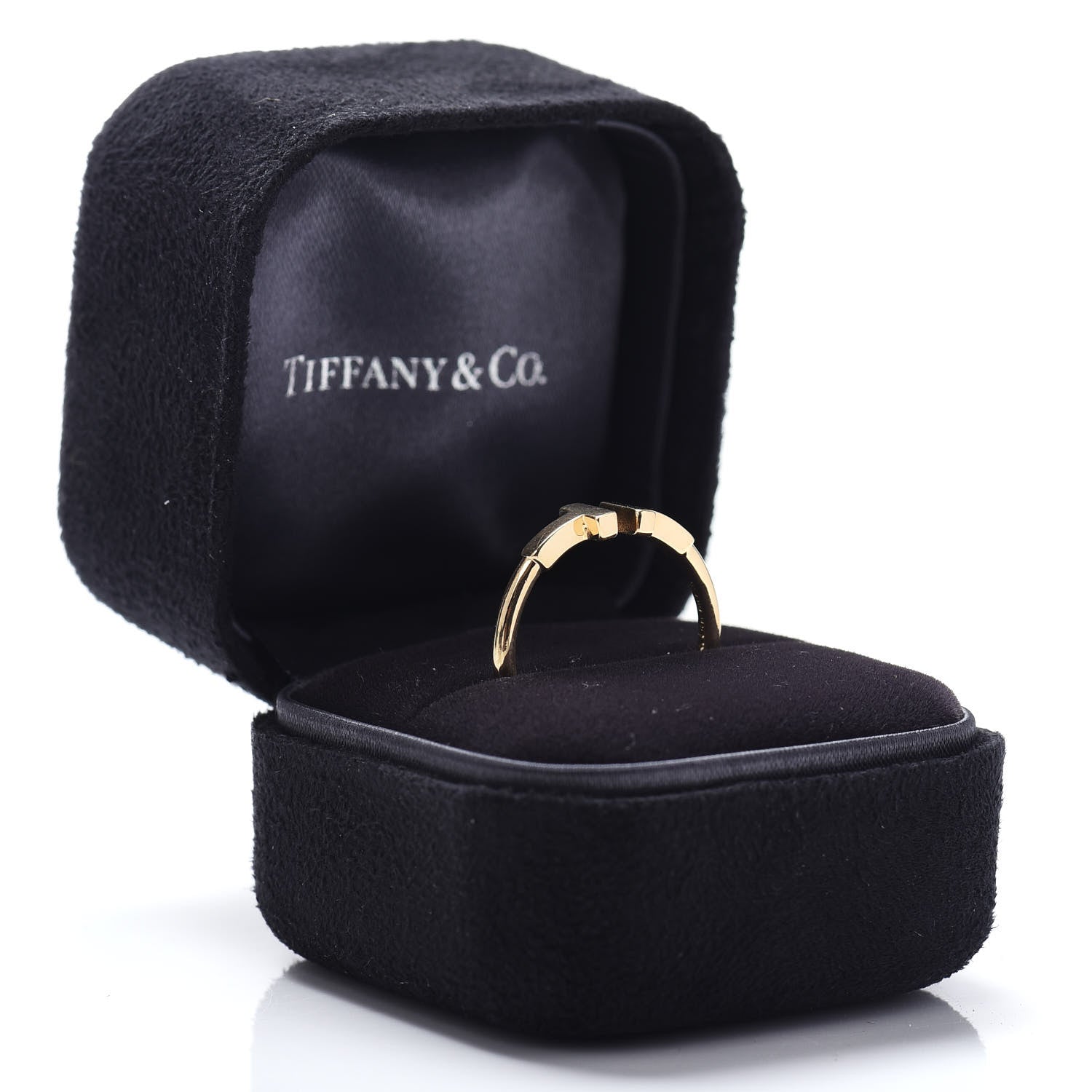 Tiffany 18K Yellow Gold T Wire Ring 56 7.5 6 of 6