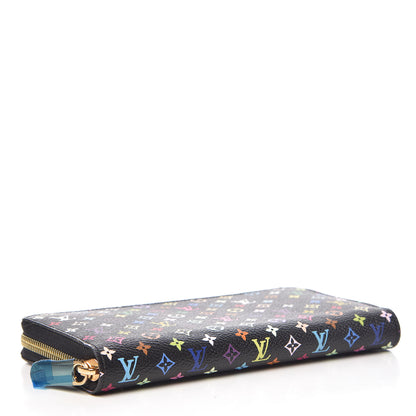 Louis Vuitton Monogram Multicolor Zippy Wallet Black Violet 4 of 11