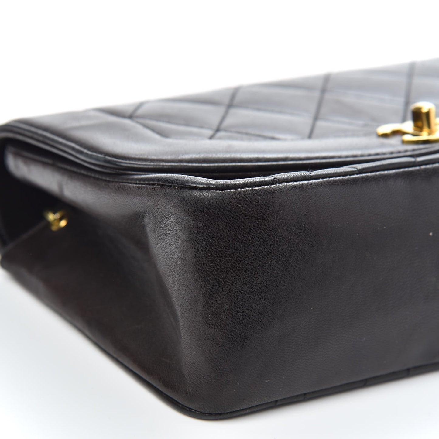 Lambskin Quilted Small Single Flap Black
