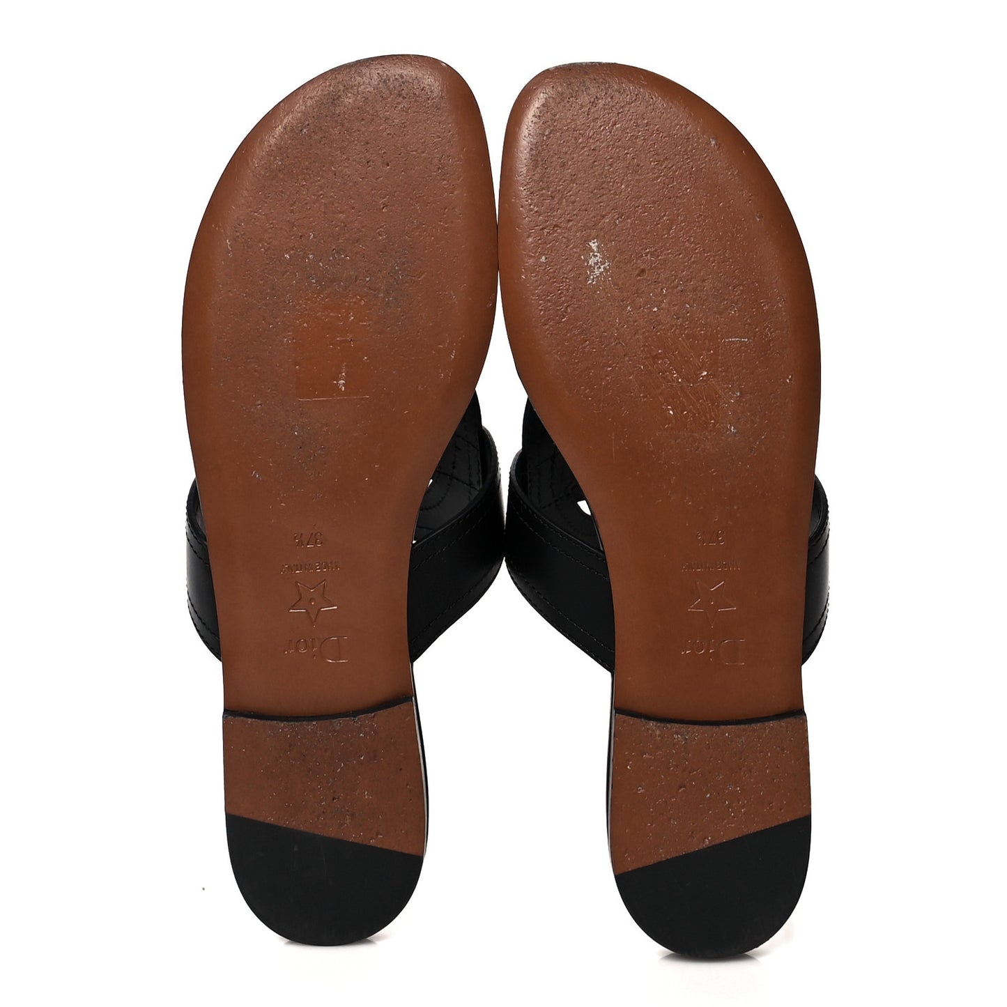 Calfskin 30 Montaigne Thong Sandals 37.5 Black