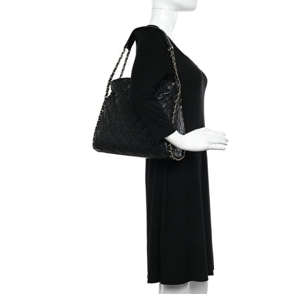 Chanel Calfskin Quilted Medium Chain Me Hobo Black 2 of 10