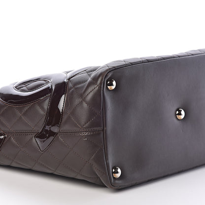 Chanel Calfskin Quilted Large Cambon Tote Brown 9 of 10