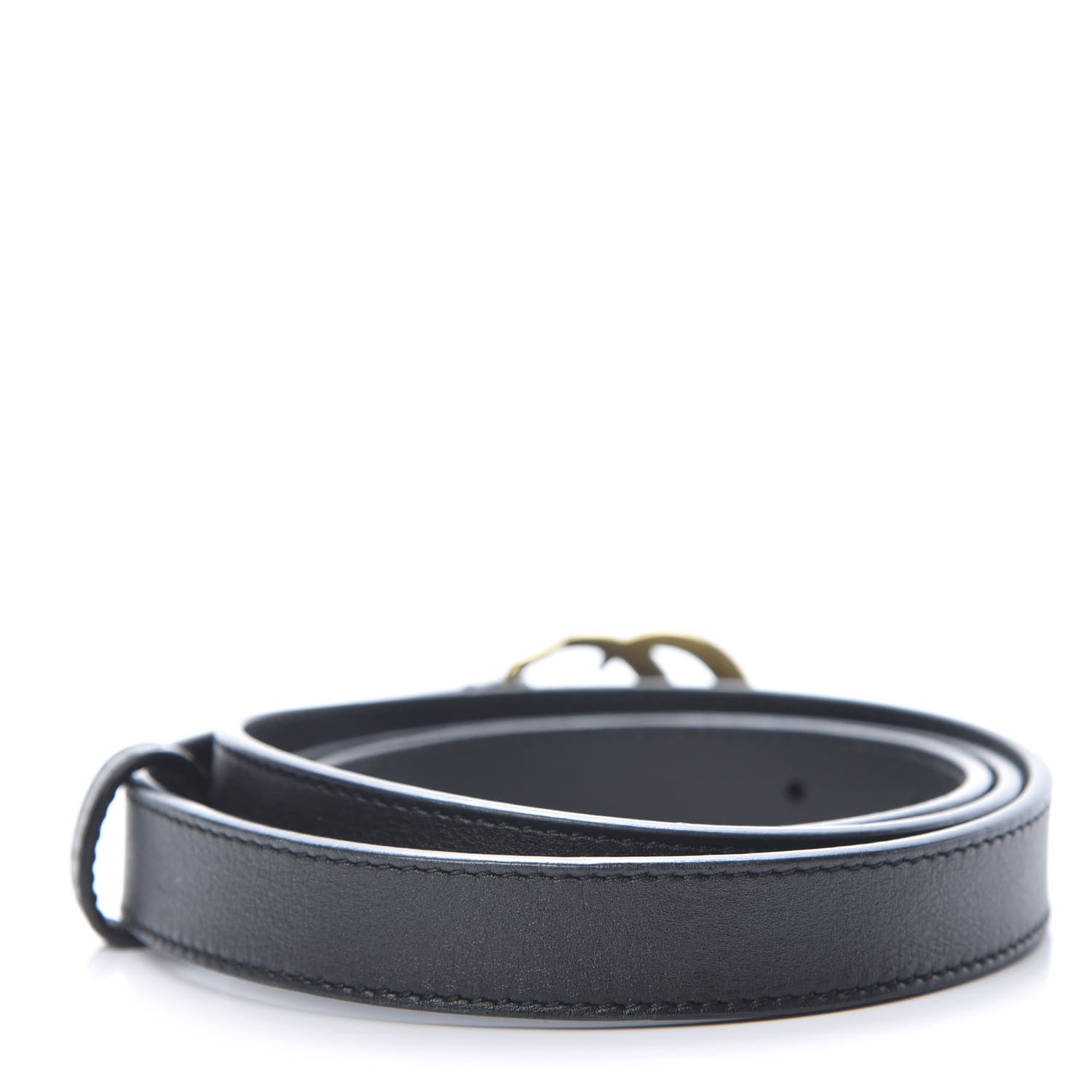 Gucci Calfskin Double G 20mm Belt 95 38 Black 2 of 7