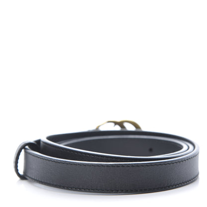 Gucci Calfskin Double G 20mm Belt 95 38 Black 2 of 7