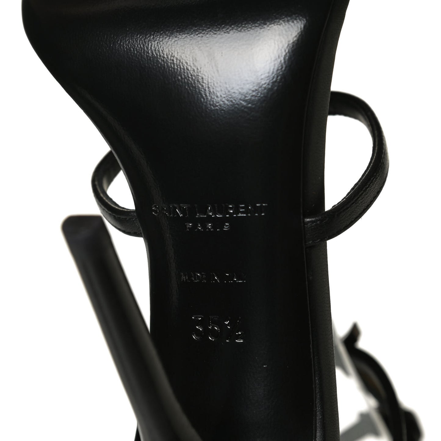 Calfskin Cassandra 110 Sandals 35.5 Black