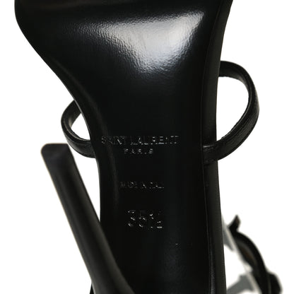 Saint Laurent Calfskin Cassandra 110 Sandals 35.5 Black 7 of 9