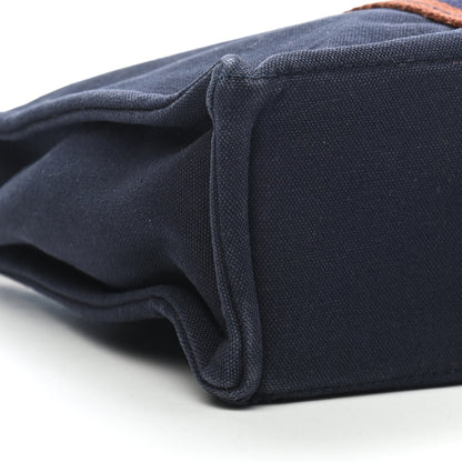 Hermes Canvas Tout Fourre PM Navy Brown 8 of 9