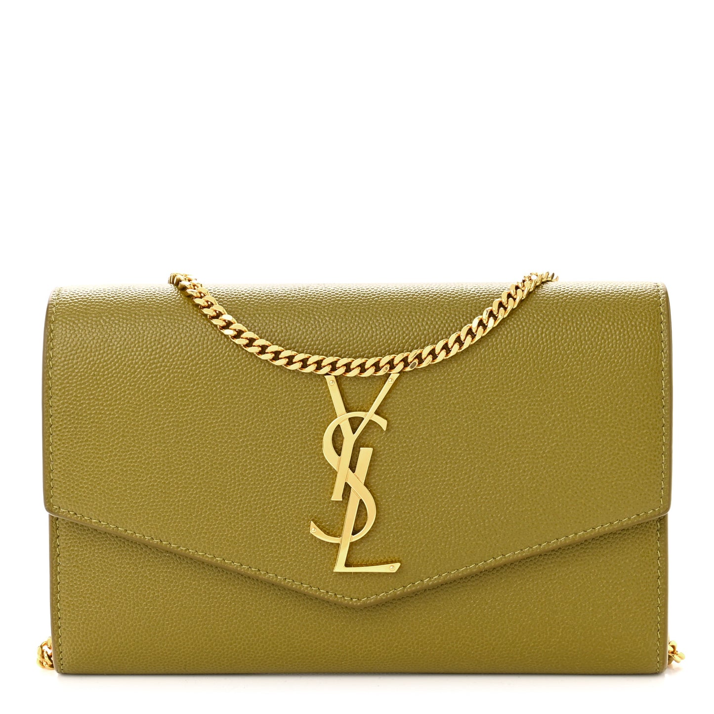 Grain De Poudre Monogram Uptown Chain Wallet Olive