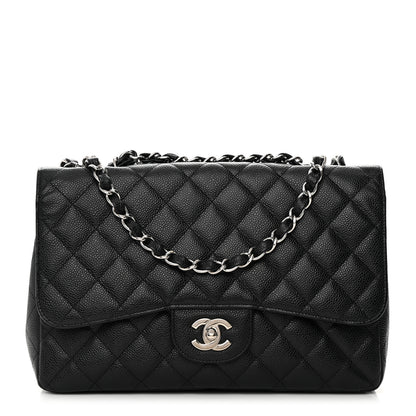 Chanel Caviar Quilted Jumbo Single Flap Black 1 of 16