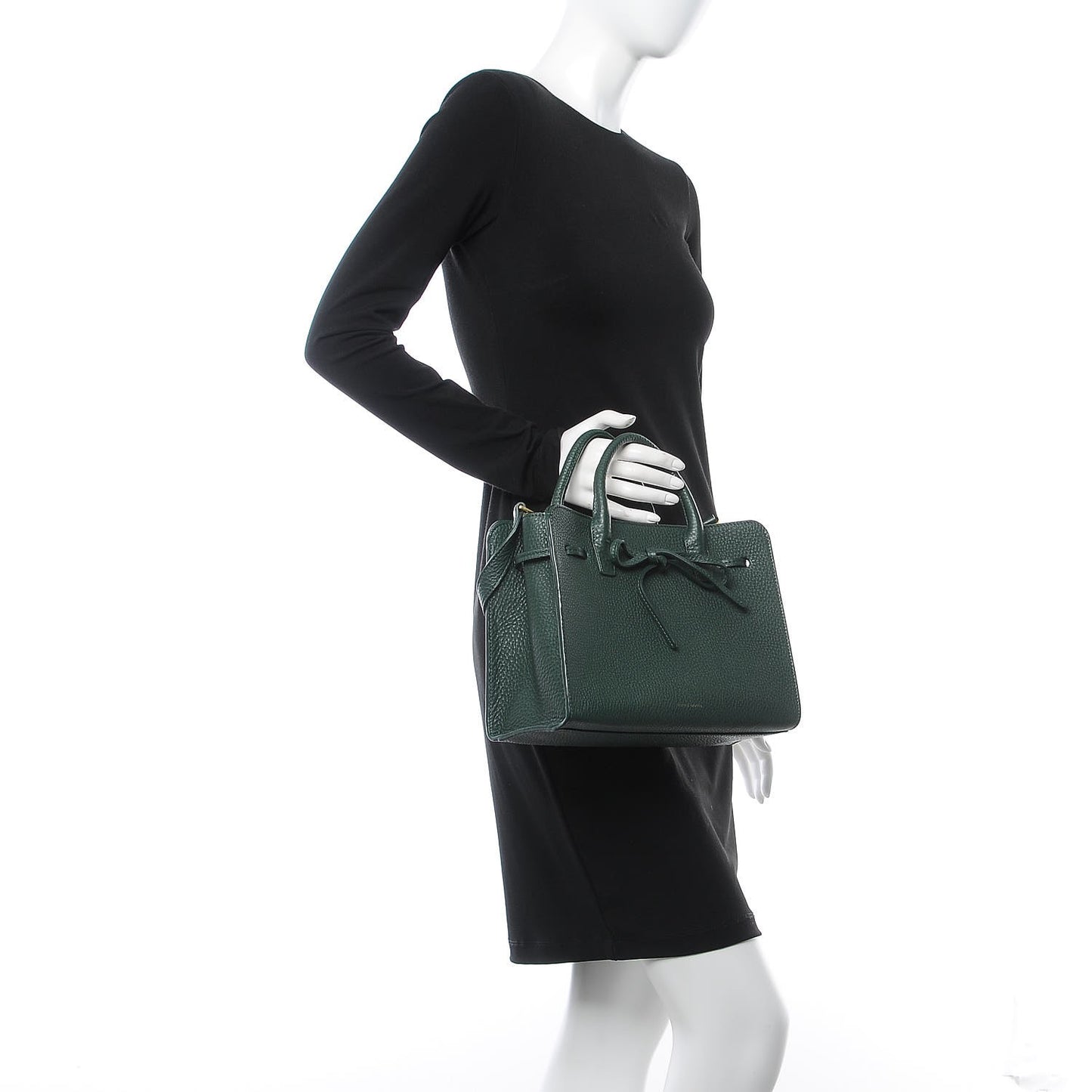 Tumble Calfskin Mini Sun Bag Moss