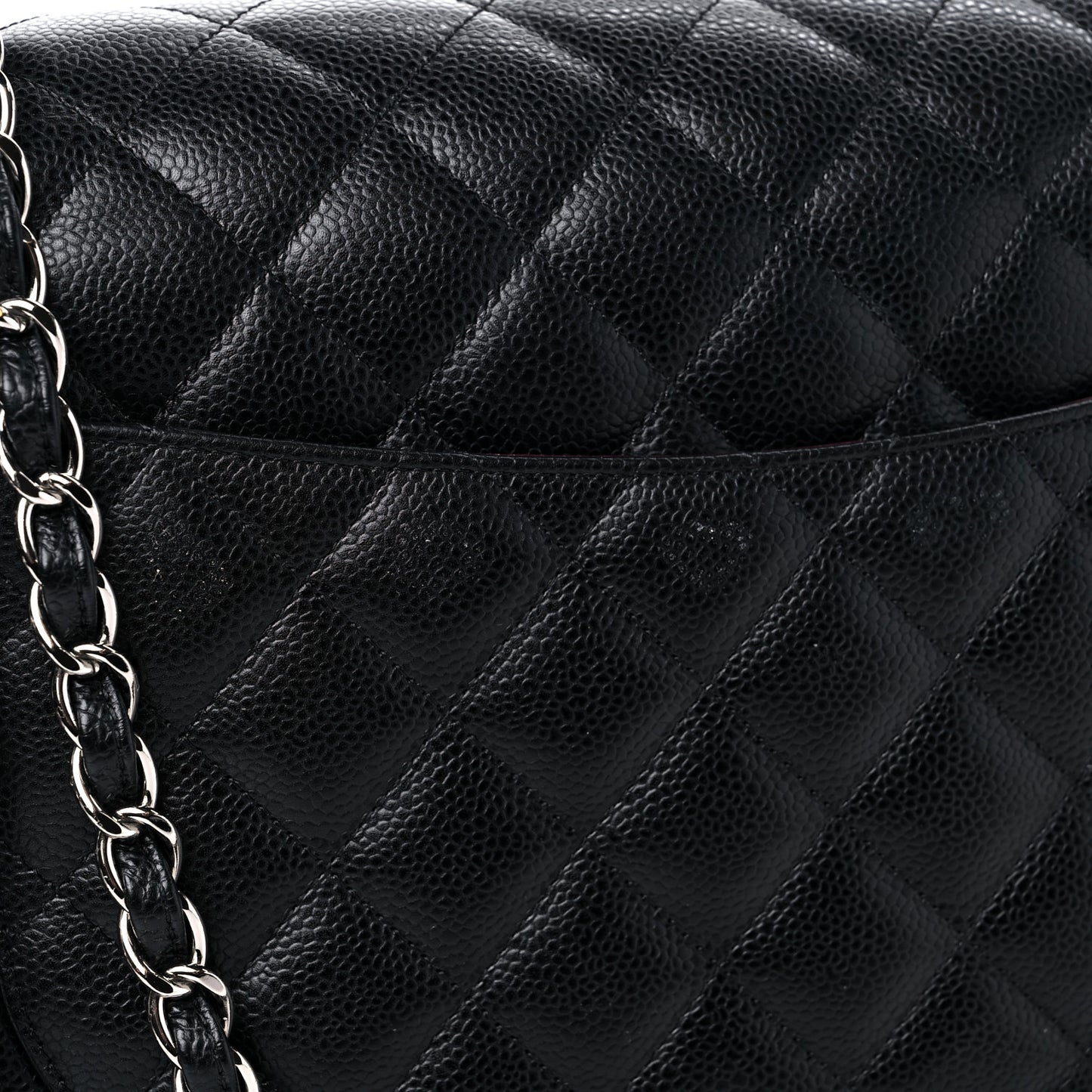 Caviar Quilted Maxi Double Flap Black