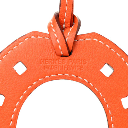 Hermes Swift Paddock Horseshoe Bag Charm Orange Poppy 3 of 3