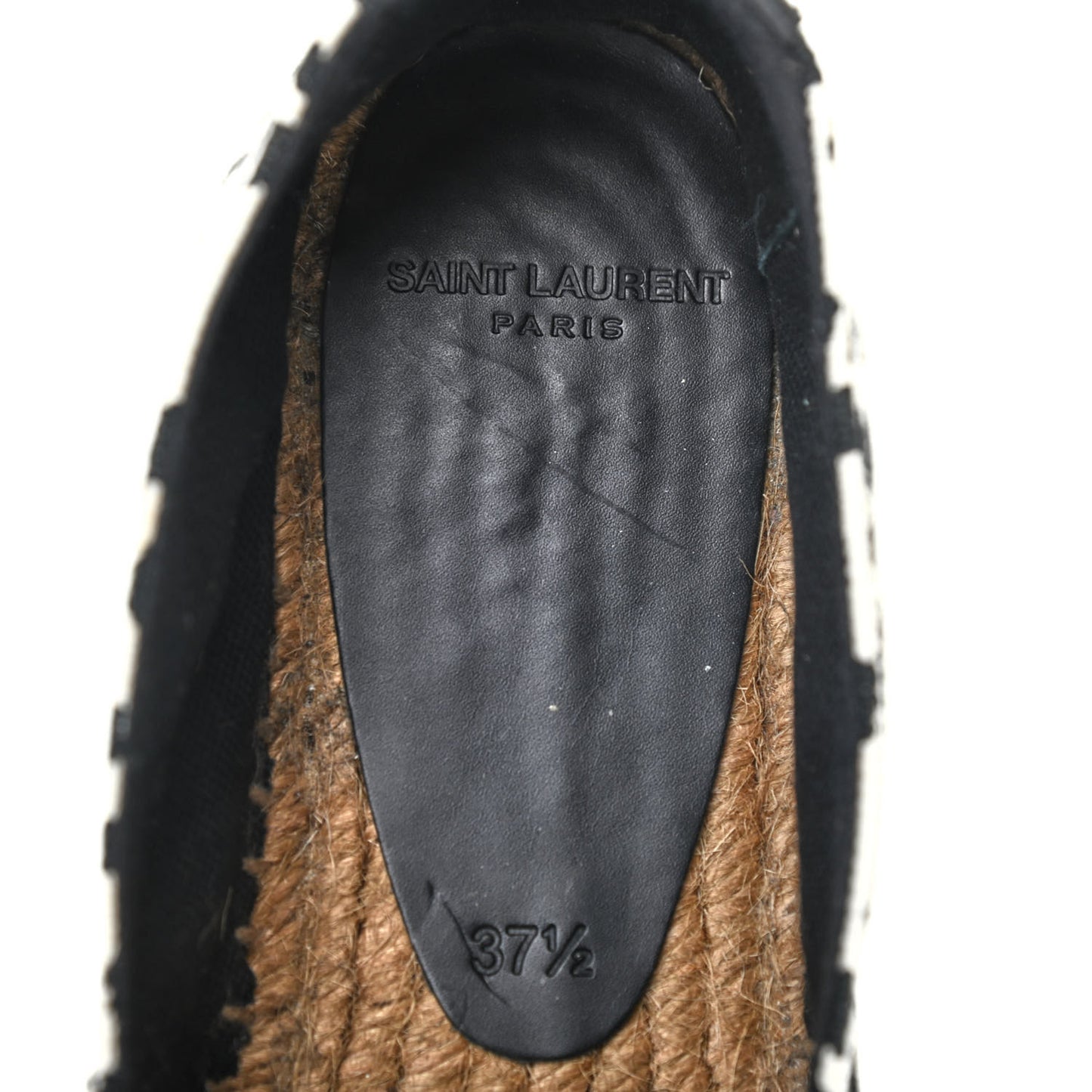 Canvas Leopard Print Espadrilles 37.5 Latte Black