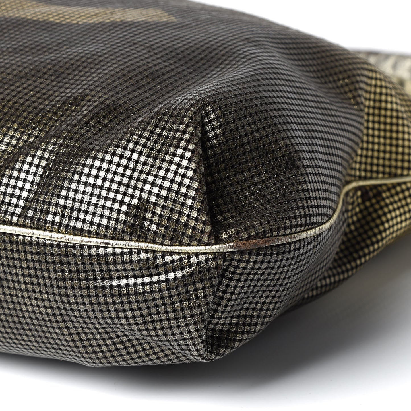 Metallic Perforated Lambskin Hollywood Hobo Silver