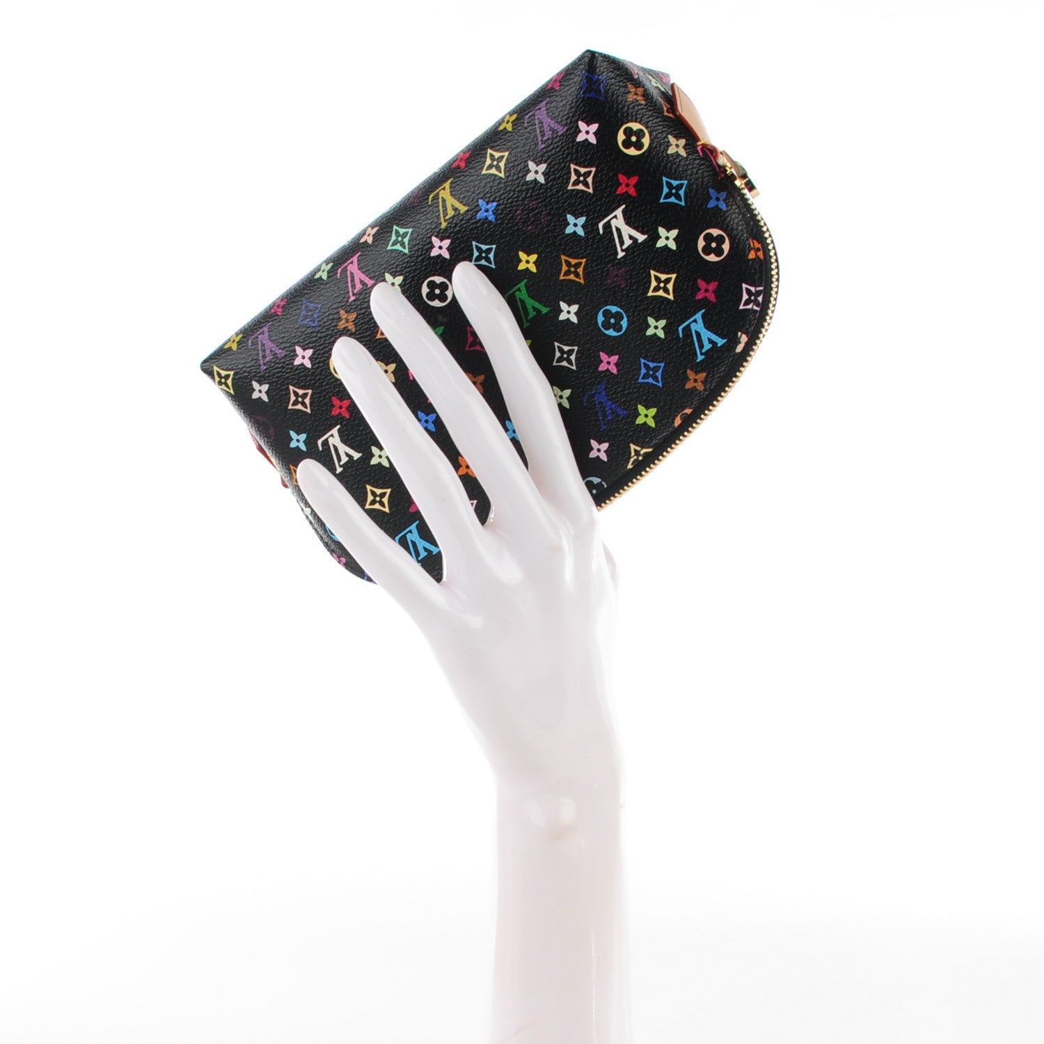 Louis Vuitton Monogram Multicolor Cosmetic Pouch Black Grenade 2 of 7