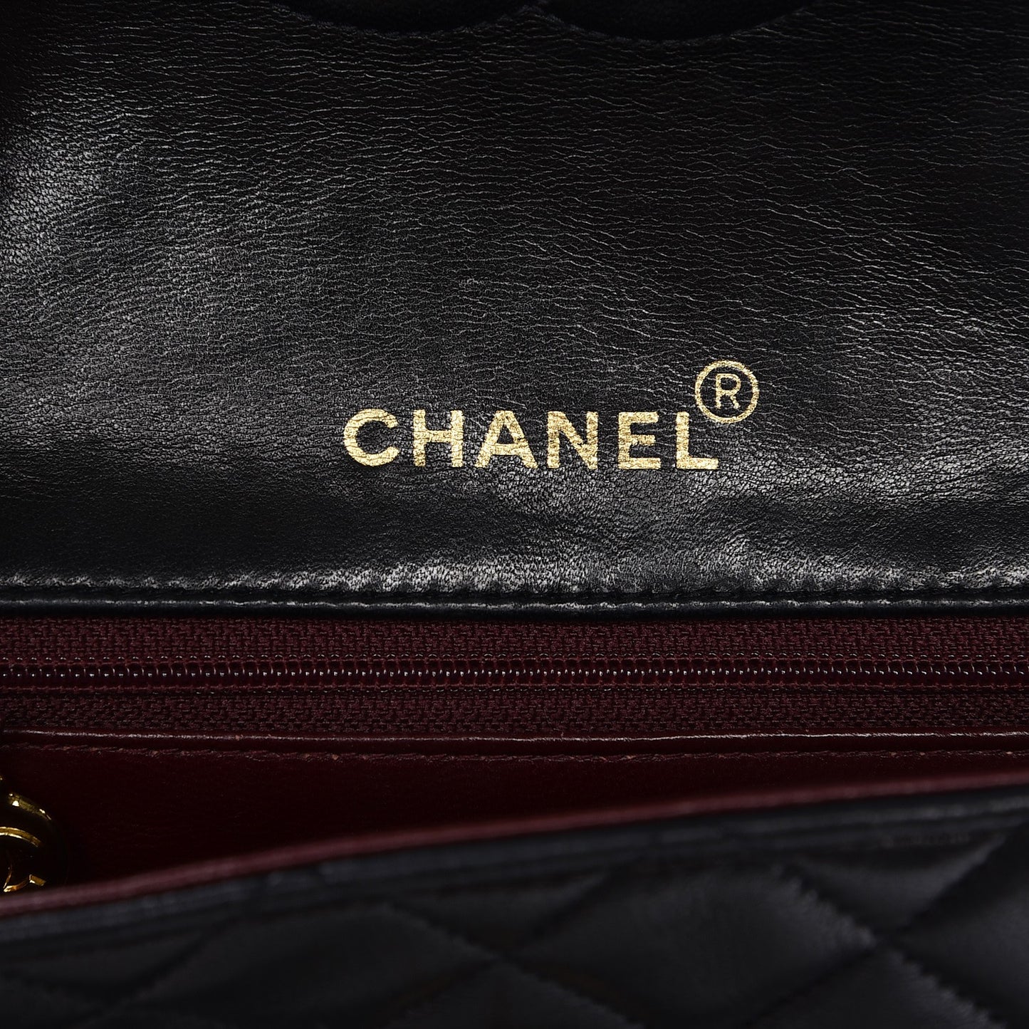 Lambskin Quilted Mini Square Flap Black